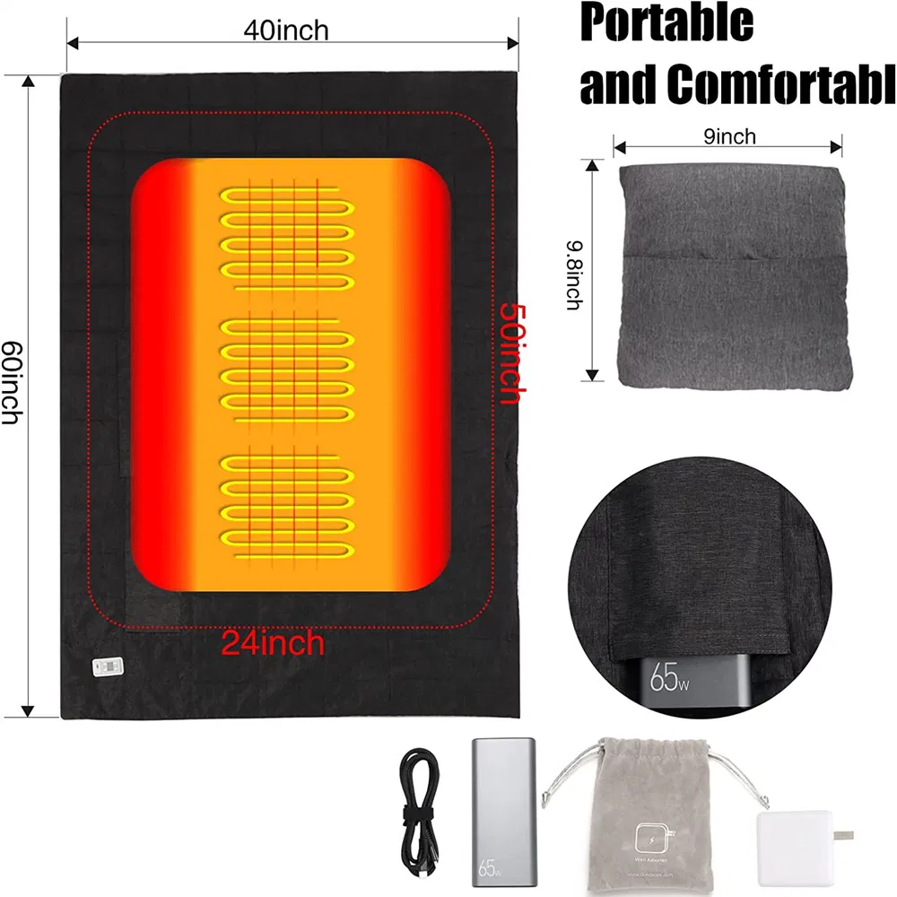 Overheating Protection Double Bed Electric Blanket with 3 Temperature Levels