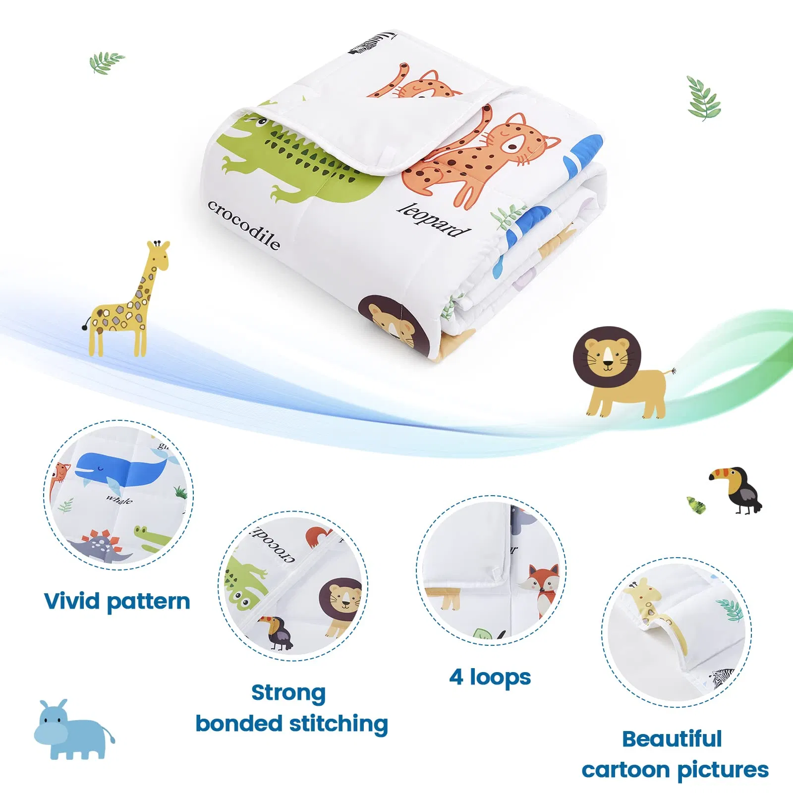 10 Lbs Cooling Weighted Blanket Glass Beads Blanket Summer Winter Soft Thick Blanket