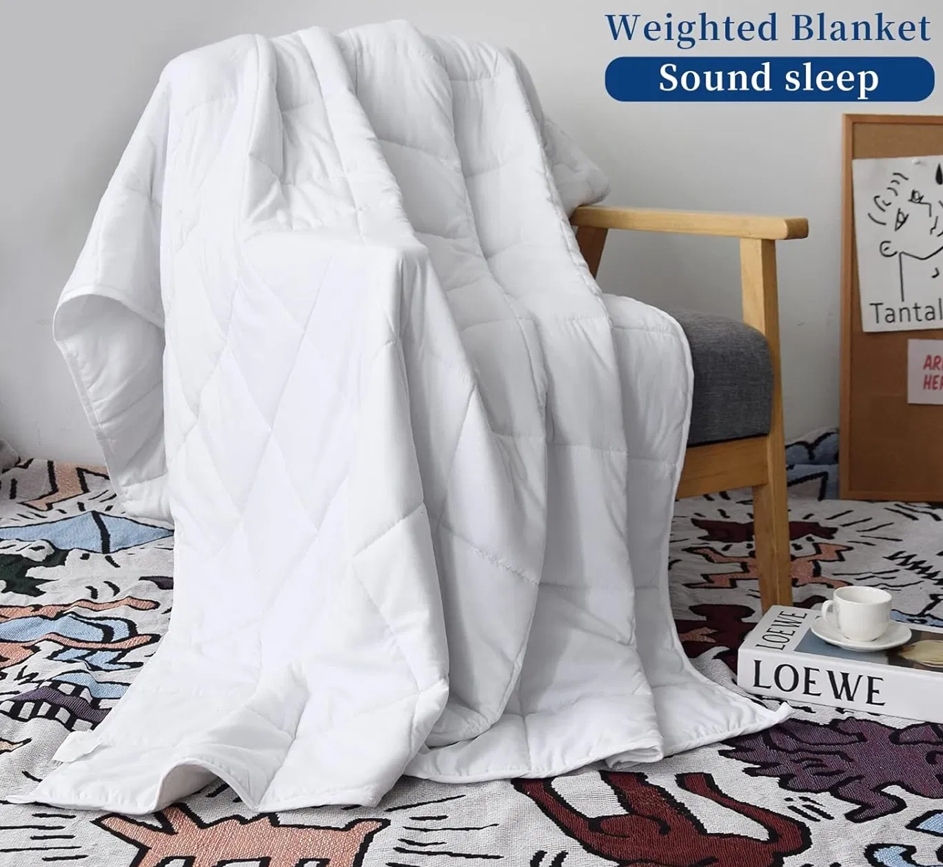 Warm and Weighted Fleece Gravity Blanket with Glass Beads Polyester/Cotton Fabric Gravio Crystal Shards