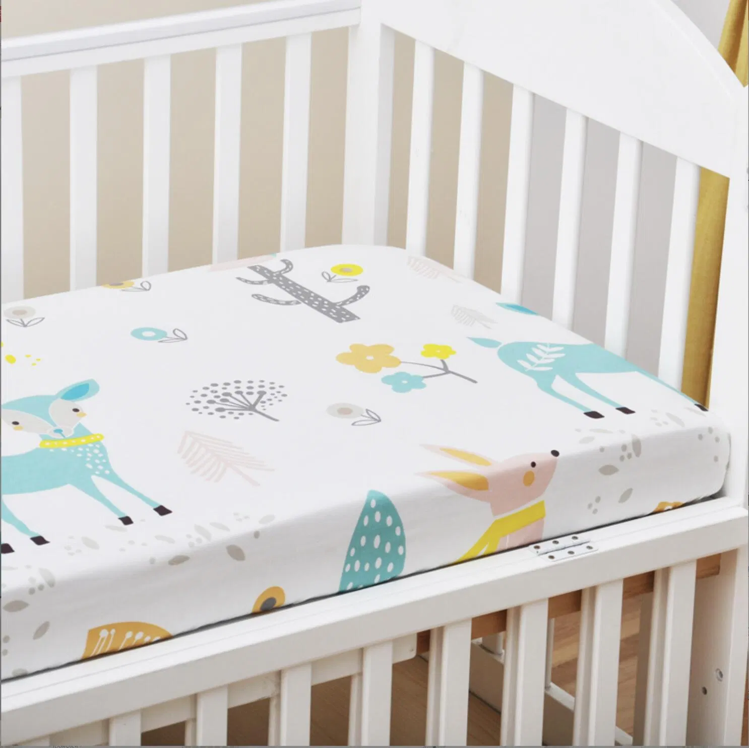 100% Cotton Muslin Crib Fitted Sheet