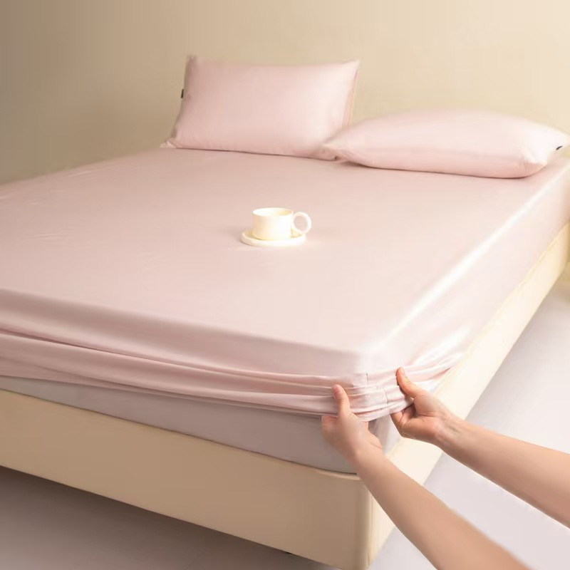 a-Class Lyocell Tencel Solid Color Cooling Brathable Bed Sheets and Pillowcase Home Textile