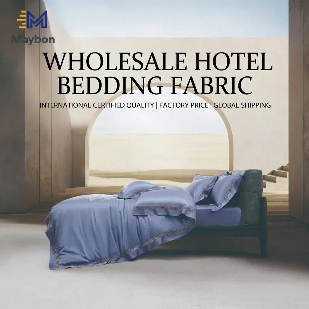 Hotel Collection Pure Cotton Bedding Fabric Manufacturers Wholesale Bed Bedsheets Sets
