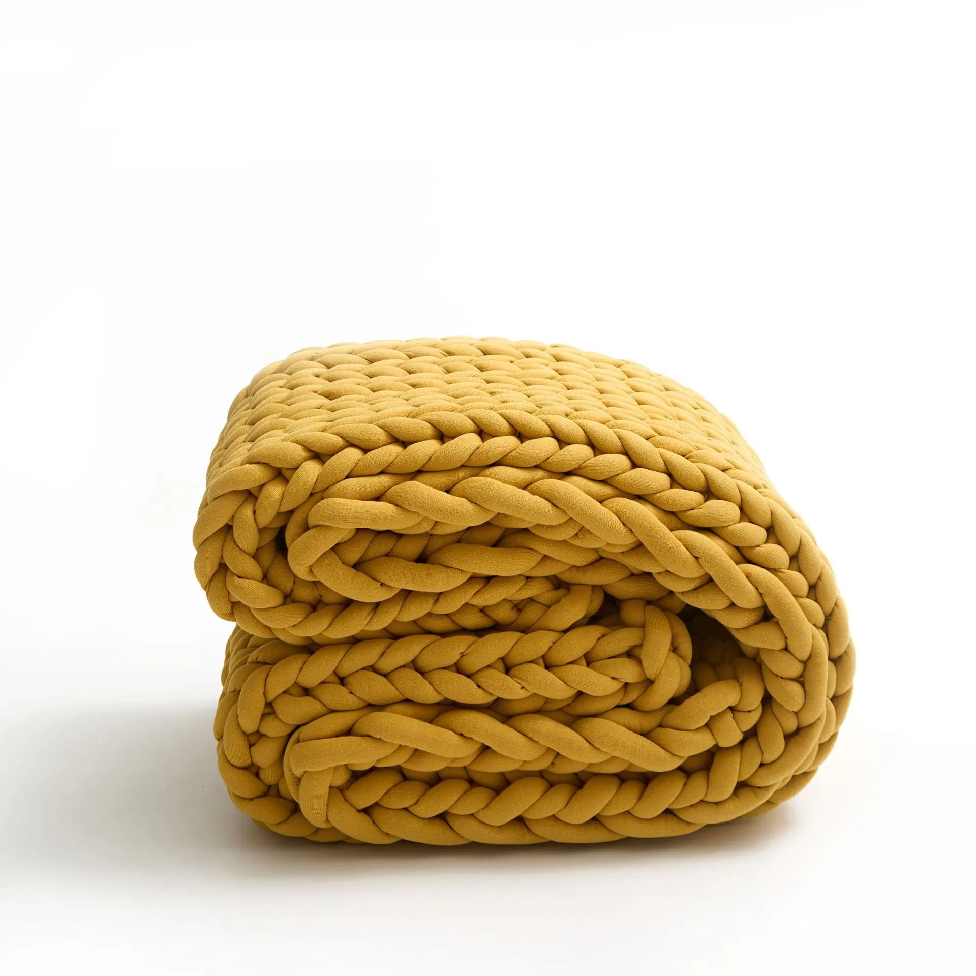 Factory Directly Supply Custom Size Super Soft Handmade Chunky Knit Weighted Throw Blanket