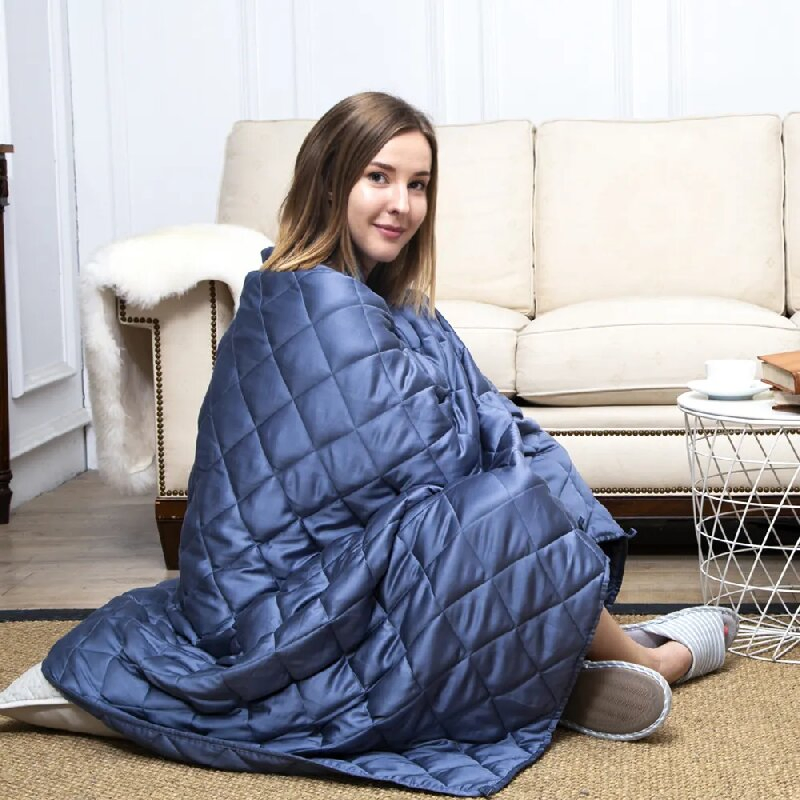 Comfortable Premium Glass Beads Filling Heavy Blanket Healthy Sleep Weighted Blanket
