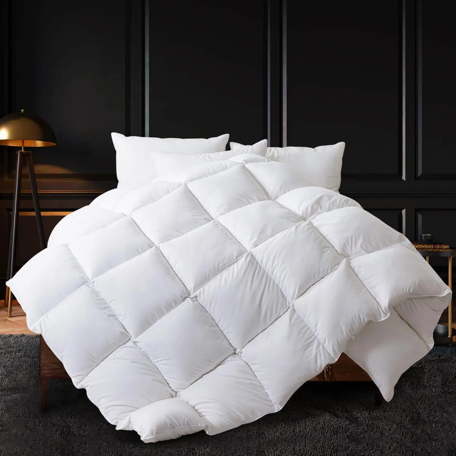 Breathable Down Alternative Comforter White Twin Size All Season Duvet Insert