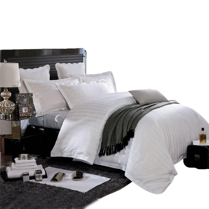 Nantong Factory OEM White Printed Comforter Cover Linen 5 Star Hotel Bedding Cotton Quilt Bedding Set Home Textile