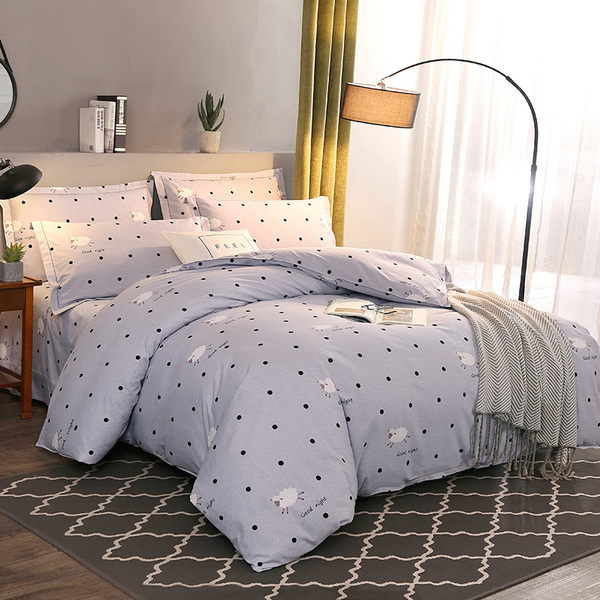 Home Textile Bedding Set 100% Microfiber Bed Linen Set Fitted Sheet