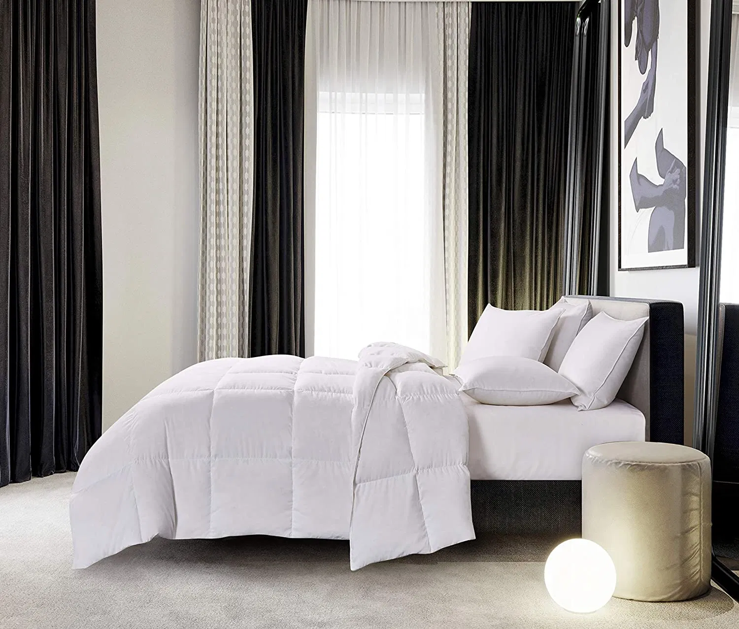 All Season Bamboo Viscose Fiber + Down Alternative Polyester Microfiber Duvet Insert