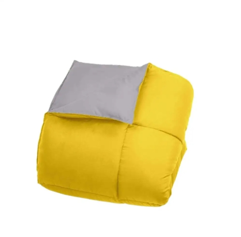 All-Season Bedding Reversible Down Feather Box Quilted Comforter Microfiber Duvet