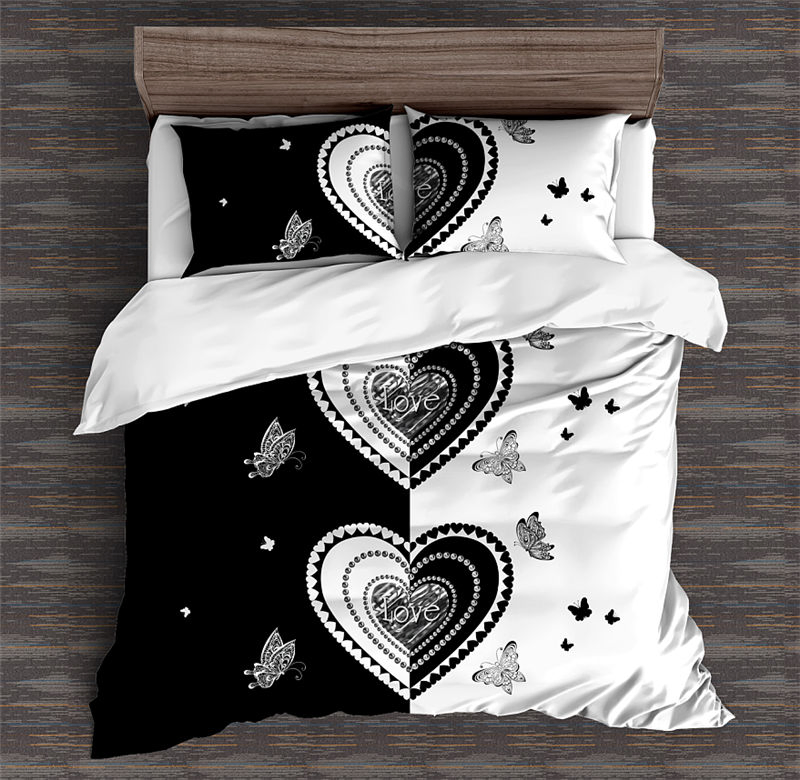 Wishing Heart Luxury Bed Set Twin Full Queen King Size Bedding Set for Adult Kids