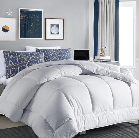 Down Alternative Filling Soft Quilted 90GSM Fabric All Weather Comforter