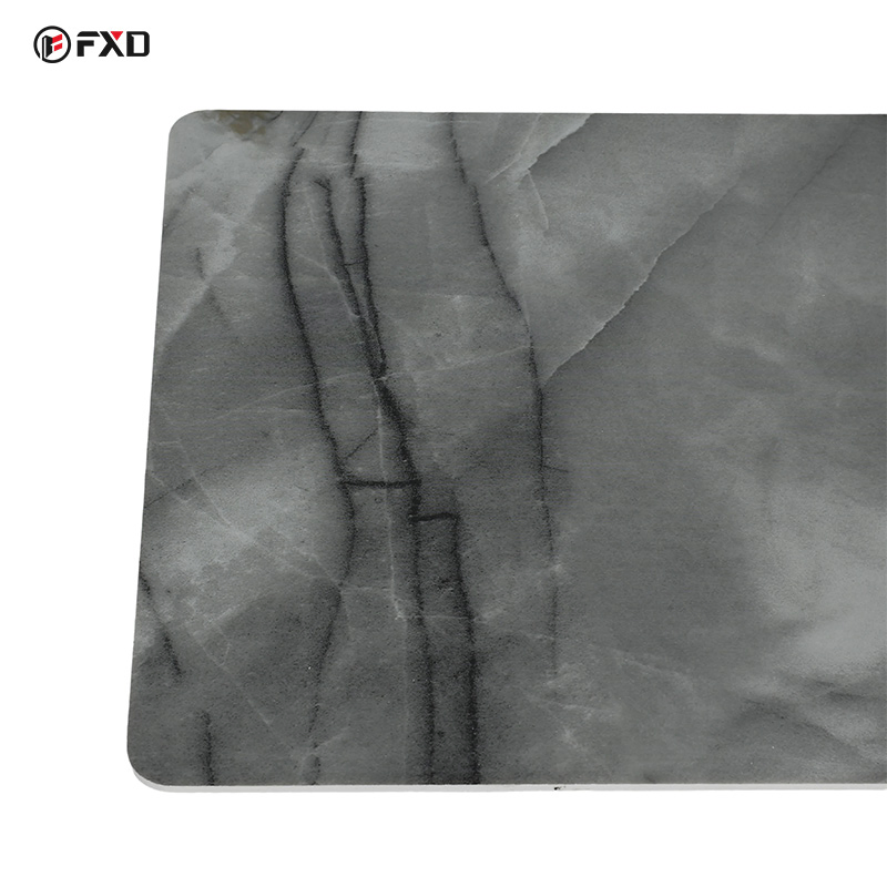 Hot Sale 3mm 4X8 Alternative UV Spc WPC Board Marble Effect Carbon Fiber Panels Bamboo Carbon Crystal Wall Panel PVC Marble Sheet for Wall Decoration