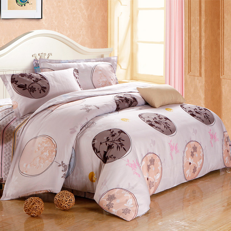 Home Textile Bedding Set 100% Microfiber Bed Linen Set Fitted Sheet