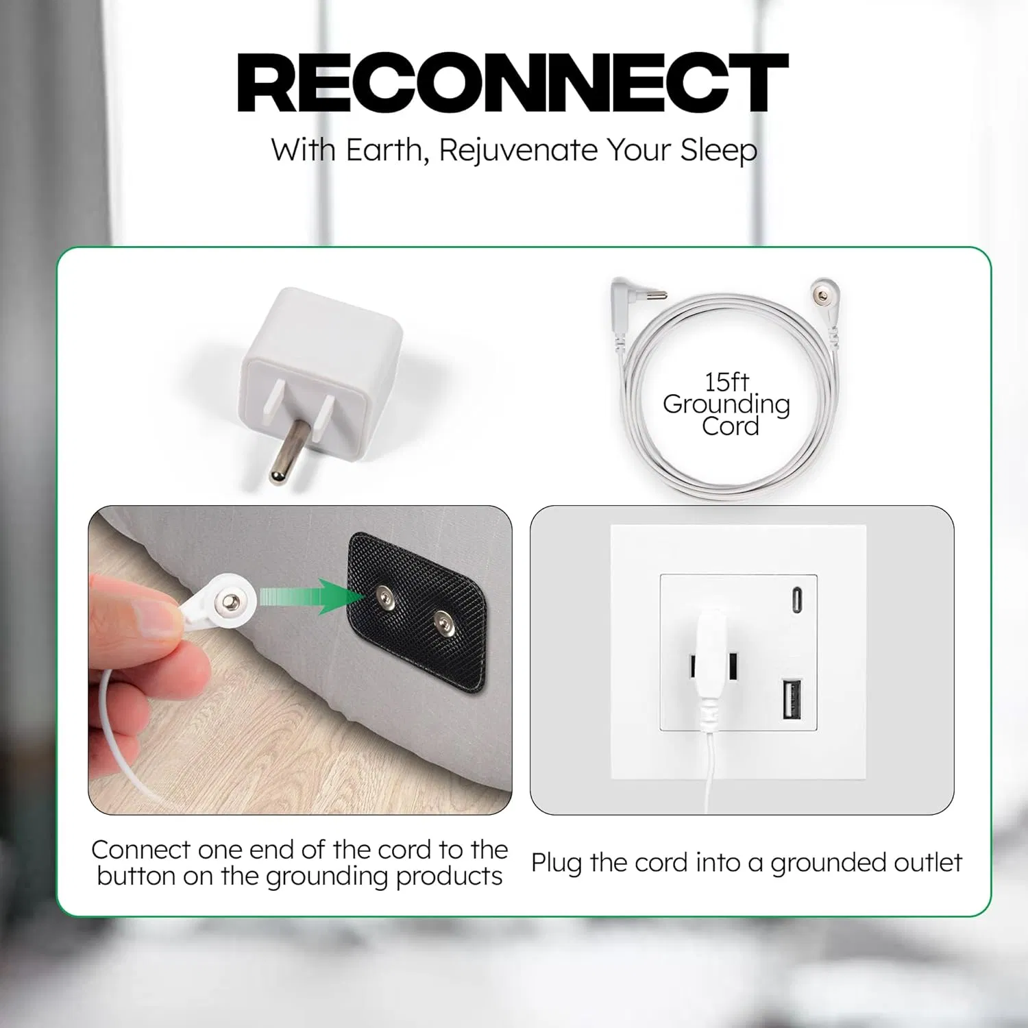 Grounding Sheets 95% Organic Cotton, 5% Pure Silver Fiber Organic Fitted Grounded Sheet for Improved Sleep