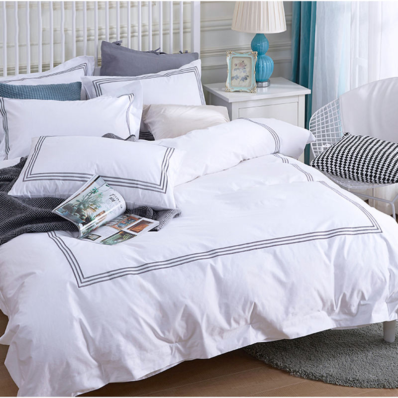 Fashion Home Hotel 300tc 120*200cm Comforter Set Embroidered Bed Sheet