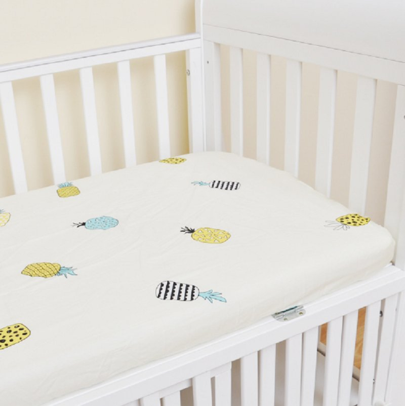 Custom Fitted Cradle Bassinet Crib Rectangle Sheet Cover Newborn Cot Printed Pattern Sheets Baby Crib Sheet