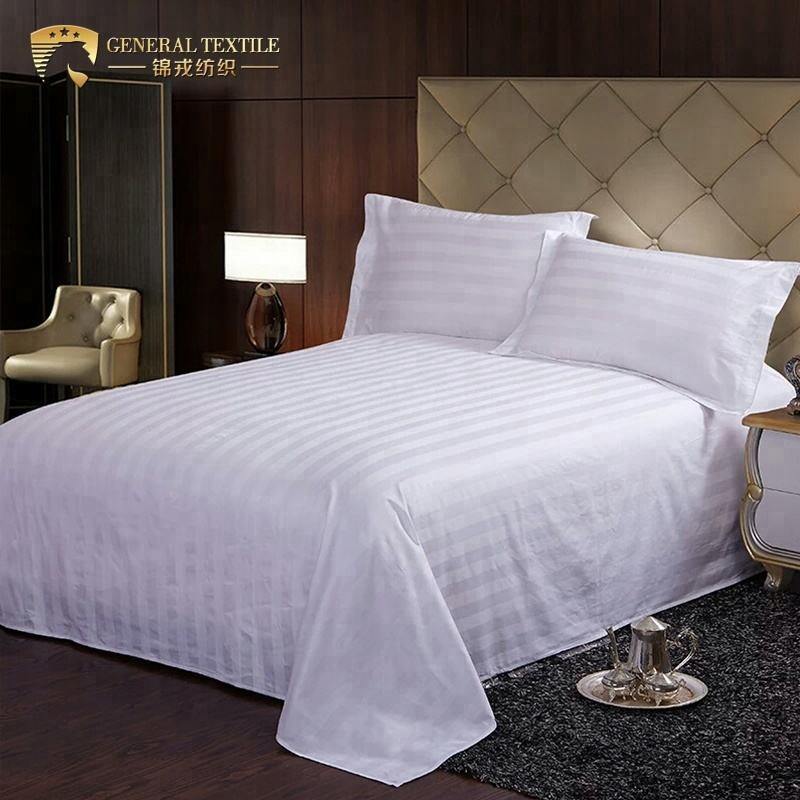 Luxury 100% Cotton Hotel Linen Bed Sheet Pillow Case Bedding Set
