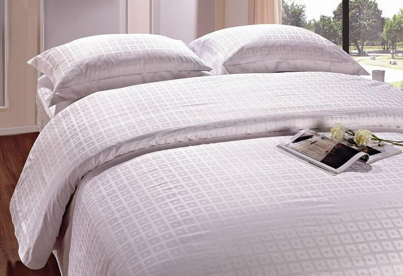 Hotel Luxury 100% Cotton Satin Bed Sheet Queen Size White Cooling Breathable Drap 4 Piece Bed Sheets