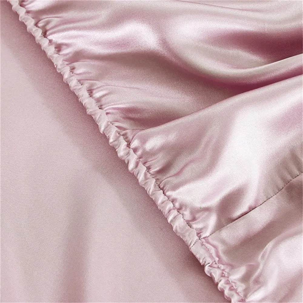 100% Pure Mulberry Natural Silk Fitted Sheet Silk Bedding Sheet