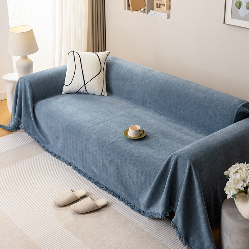 Cozy Decorative Knitted Flannel Fleece Blanket for Sofa