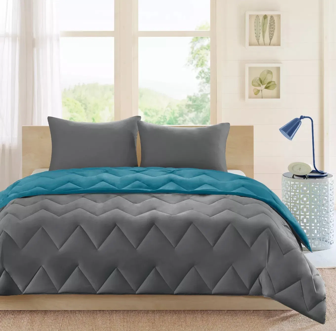 Factory Supply Down Alternative Duvet, Wholesale Polyester Bedding Sleeping Duvet, Reversible Dyed Color Microfiber Duvet, Custom Design Hollow Fiber Duvet