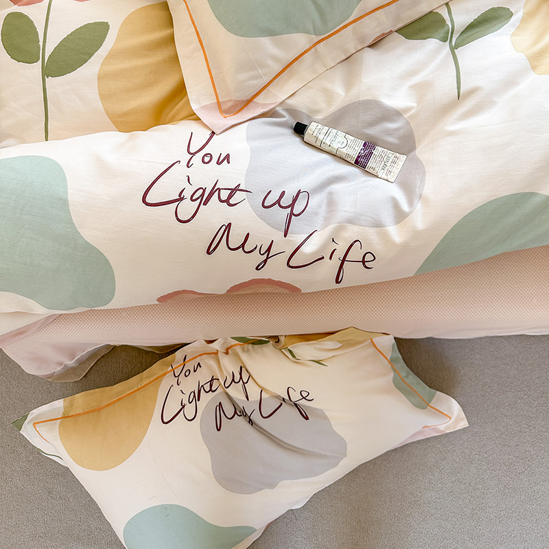 Custom Wholesale Luxury Bedsheets 4 PCS Bed King Size Bedding Set 100% Cotton