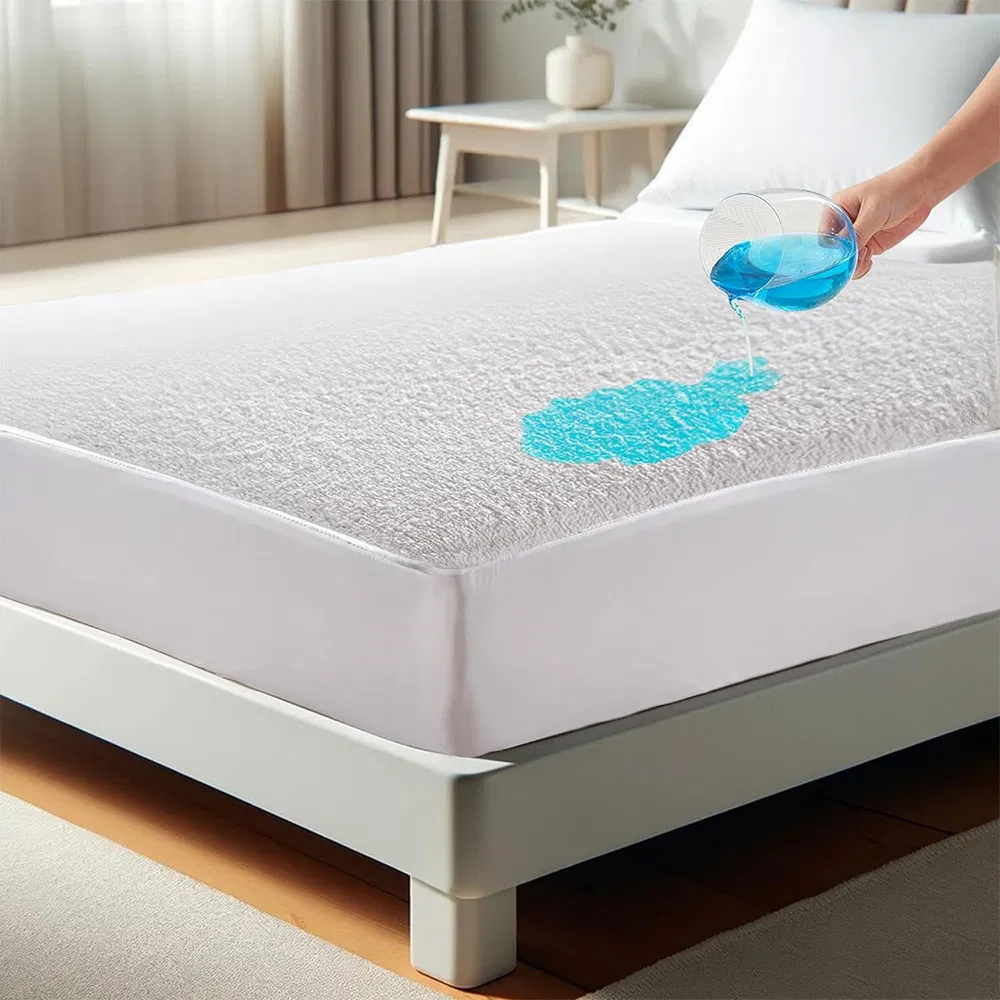 Plain Color Microfiber Fitted Bed Cover Mattress Protector Fitted Sheet