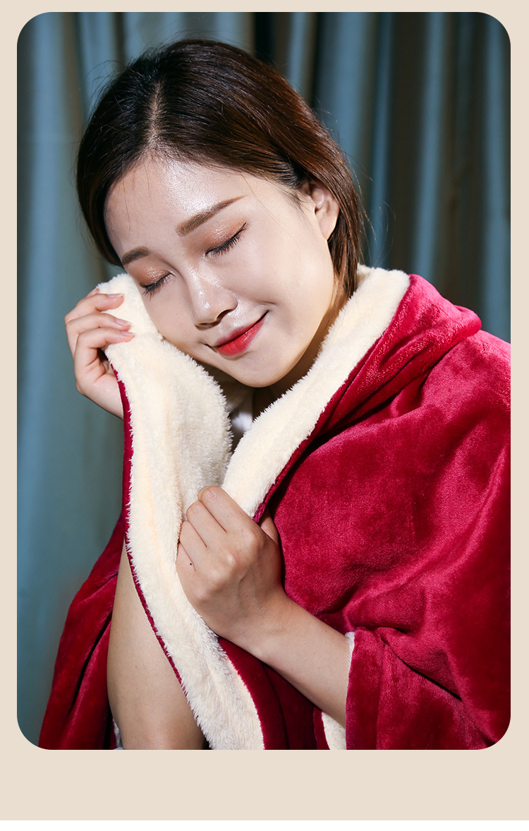 Warm Fleece Electric Heating Blanket Machine Washable Heated Blanket for Living Room/Bedroom