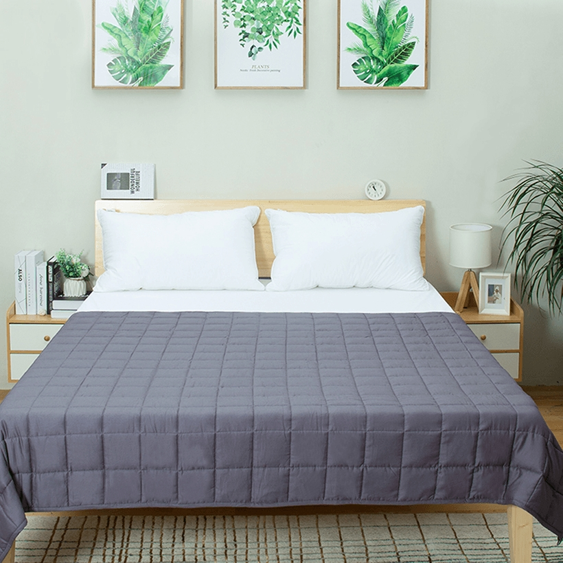 Sleeping Gravity Weighted Blanket Glass Beads Cool Breathable