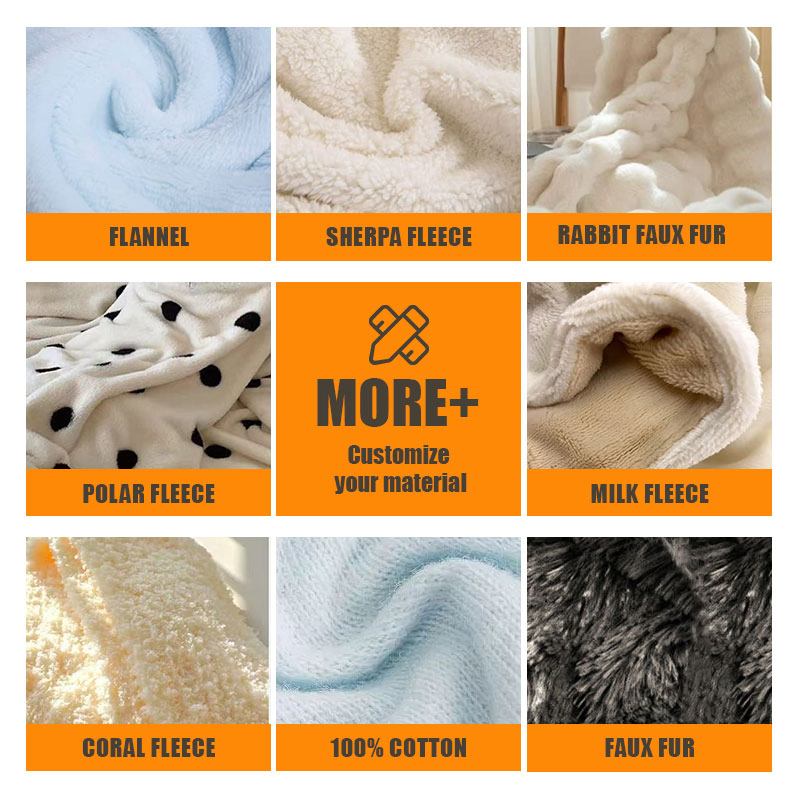 OEM Factory Custom 100% Polyester Logo Print Oversized Eco-Friendly Fleece Throw Blanket