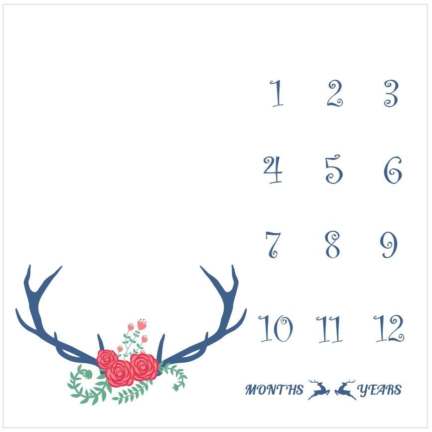 China Wholesale Super Soft Flannel Fleece Photography Baby Milestone Blanket