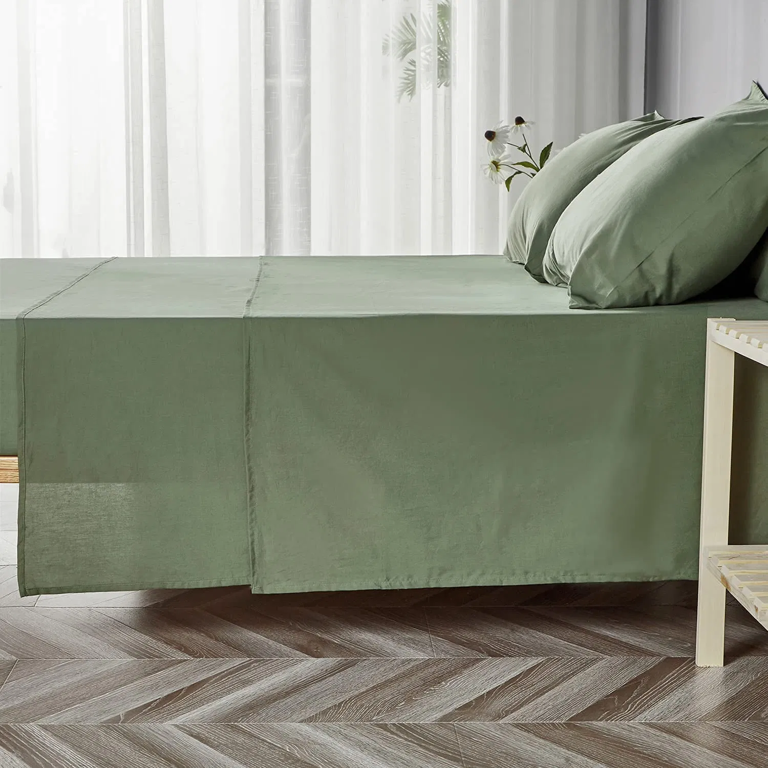 Wholesale Natural Soft Cooling Bamboo Bed Sheet Set 100% Organic Bamboo Bed Sheet