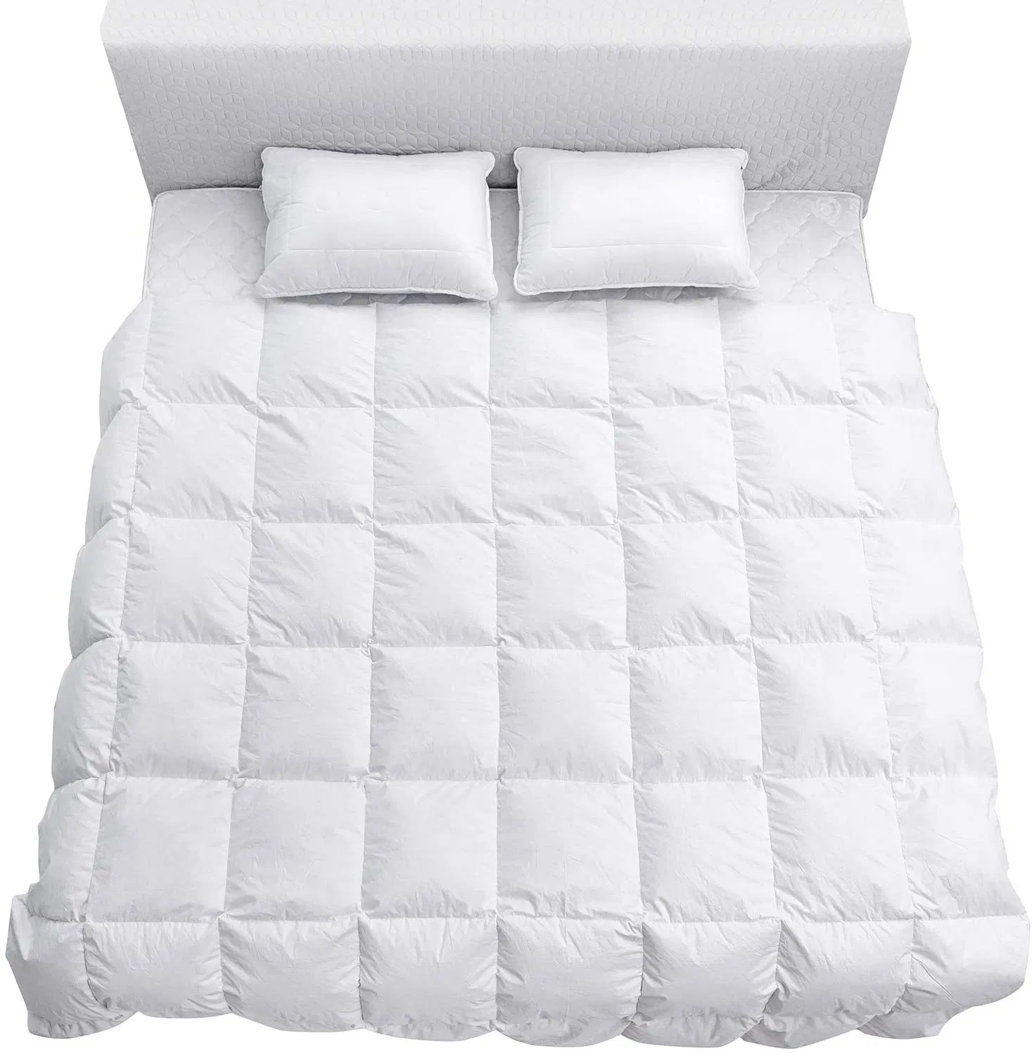 Soft Quilt Down Comforter Duvet Insert All Season Double Bed Goose Down and Feather Duvet
