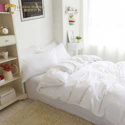 All-Seasons Hotel Bed Linen Sheet Sets 100% Cotton White Luxury Bedding Set