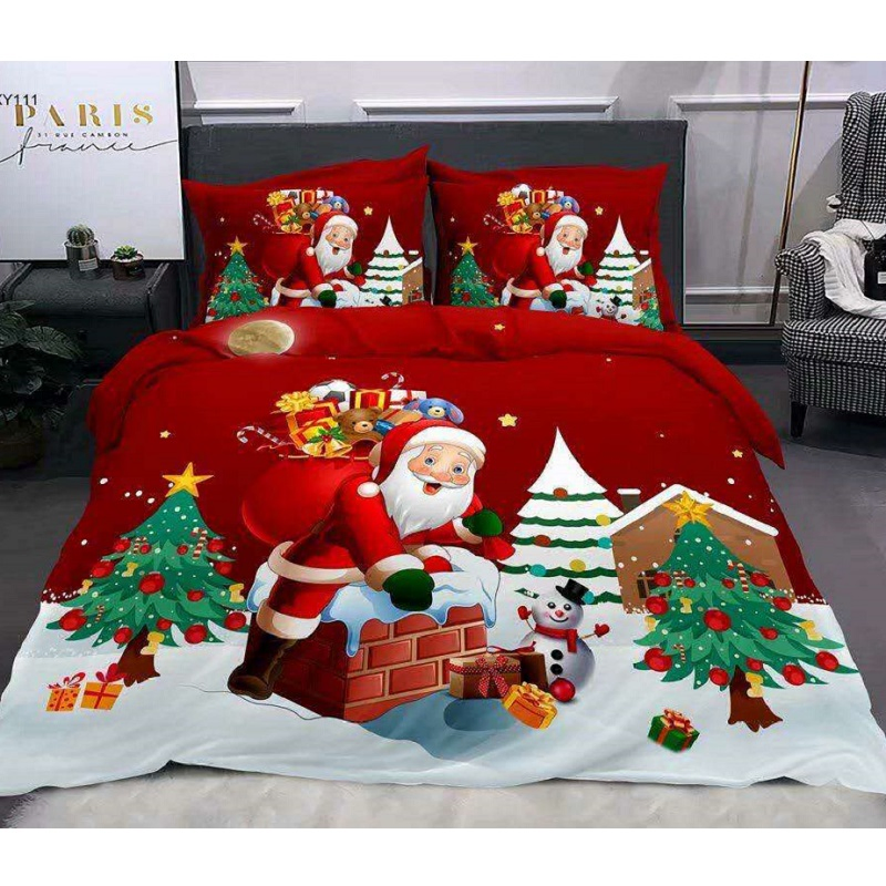 Christmas Bedding Set Luxury Quilts Cover for Kids Bedroom 3PCS Set