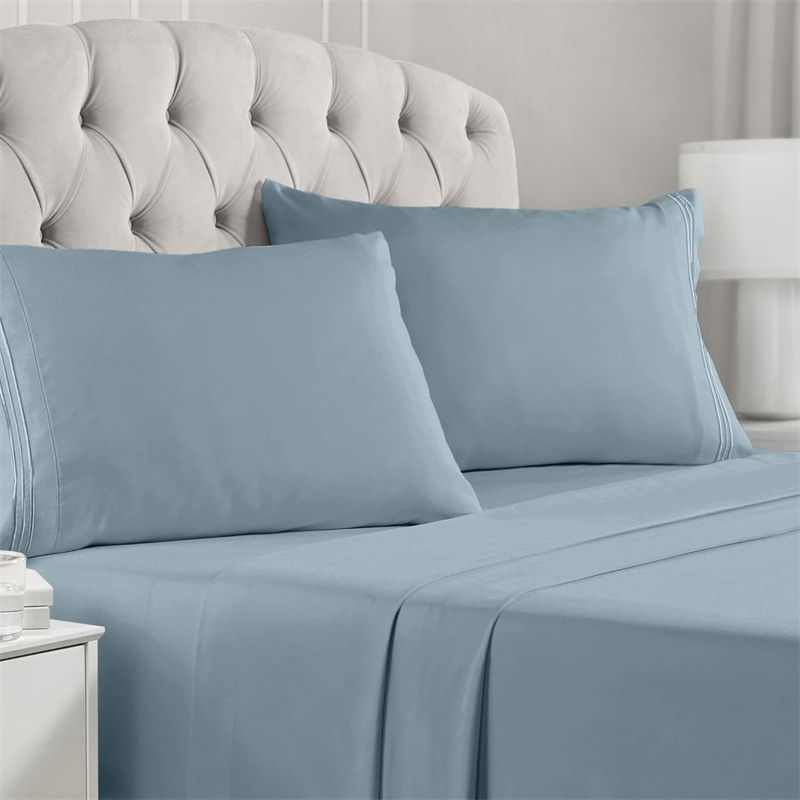 Earthquake Disaster Stain Shrink Wrinkle Fade Pill Resistant Prison Dorm Bedding Double Brushed Microfiber Cozy Cooling Bed Sheets Discount