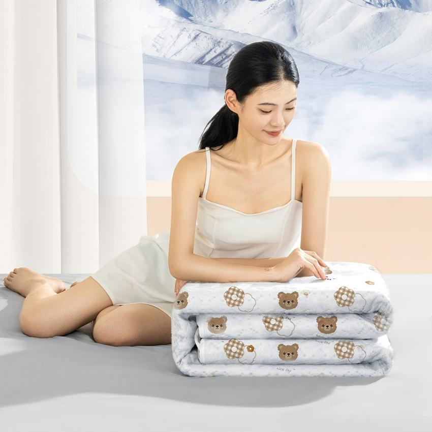 High Efficiency Heated Electric Blanket with Overheat Protection, Comfortable Infrared Blanket Mattress Heater