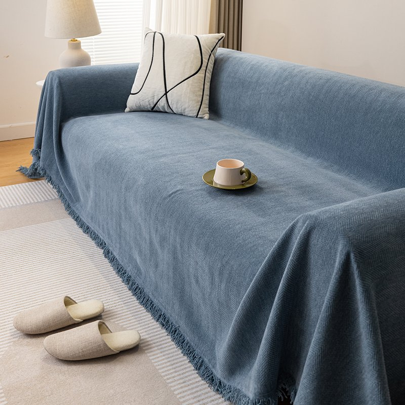 Cozy Decorative Knitted Flannel Fleece Blanket for Sofa