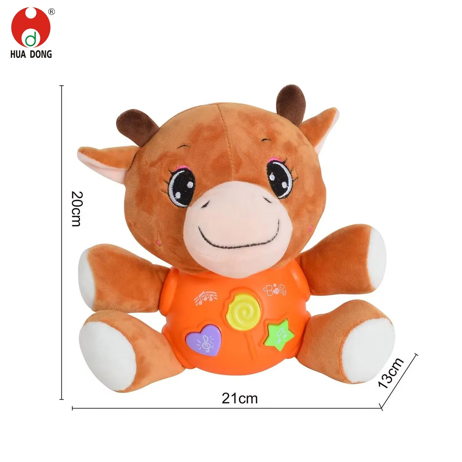 Venda Direta de Fábrica de Brinquedos de Pelúcia em Forma de Raposa Brinquedos para Bebês Brinquedo Engajador para Bebês Brinquedo de Relaxamento e Conforto Brinquedo Musical Elétrico para Bebês