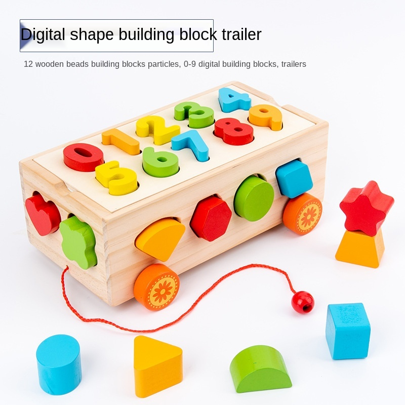 Brinquedo de Quebra-Cabeça de Madeira, Brinquedo de Blocos de Madeira para Bebês, Brinquedos Educacionais para Desenvolvimento na Educação Infantil