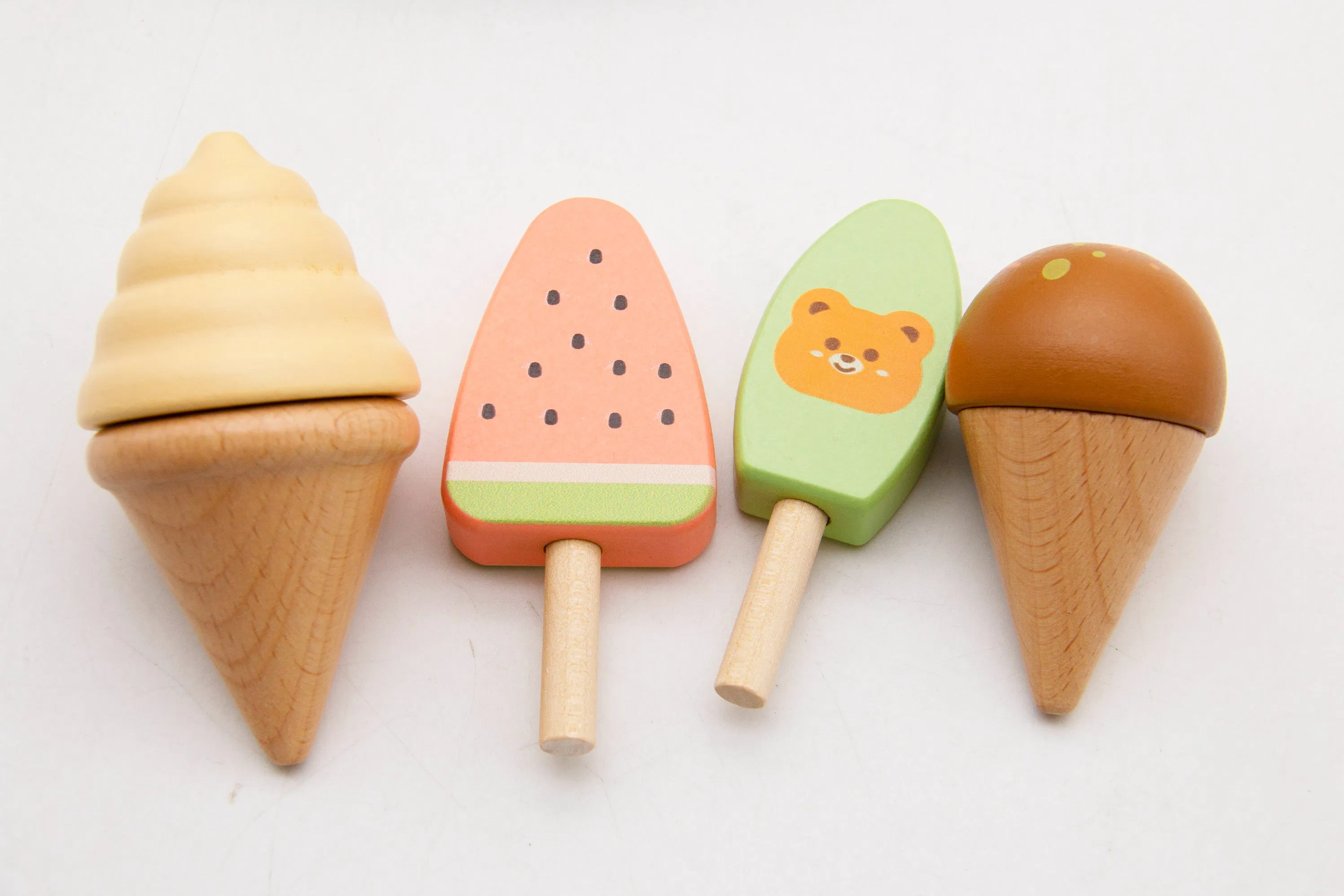 Brinquedos de quebra-cabeça DIY para crianças, brinquedo de papelaria de sorvete, brinquedos educativos de madeira Montessori para bebês e crianças
