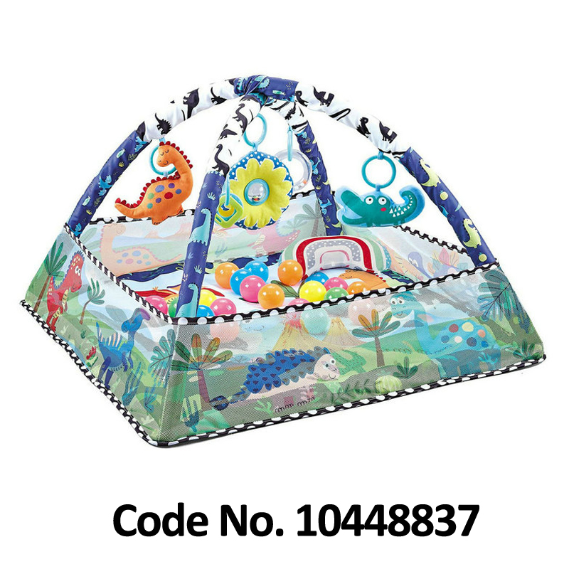 2-in-1 Tapete de Atividades para Bebês e Centro de Brincadeiras Brinquedos Infantis para Tempo de Barriga com Bolas do Oceano