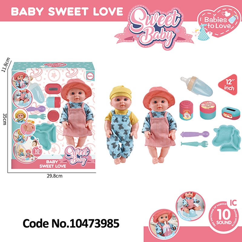 Boneca de Bebê Renascida, 12-Inch Boneca de Bebê Interativa com 10 Sons IC Brinquedos de Faz de Conta para Prescolar Presente