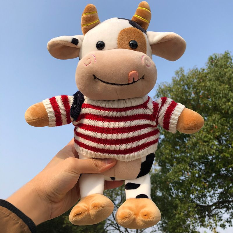 Preço de Atacado Personalizado para Crianças Bebês Infantes Pelúcia Design Personalizado Super Macio Animais Brinquedos Bonitos Adoráveis Desenhos Animados Bonecos de Pelúcia de Vaca Fornecedor