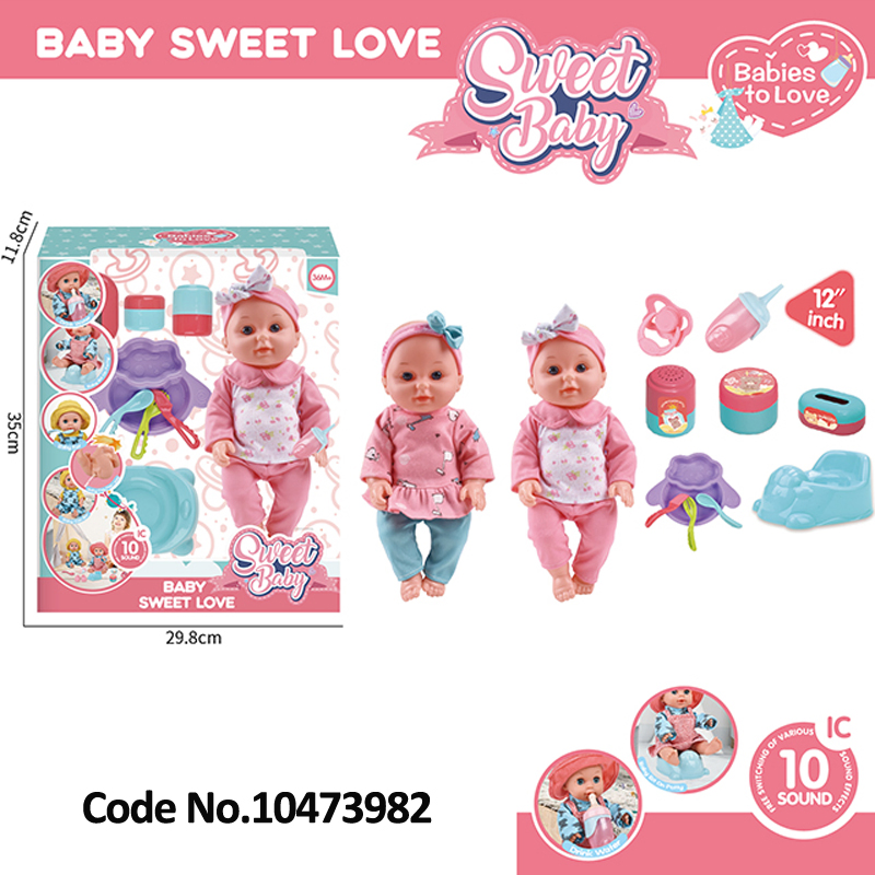 Boneca de Bebê Renascida, 12-Inch Boneca de Bebê Interativa com 10 Sons IC Brinquedos de Faz de Conta para Prescolar Presente