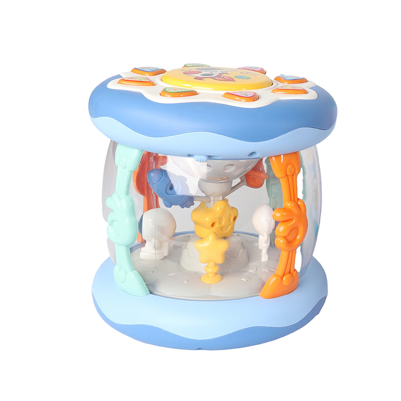 Brinquedo de Tambor Musical Interativo com Luzes do Oceano para Bebês