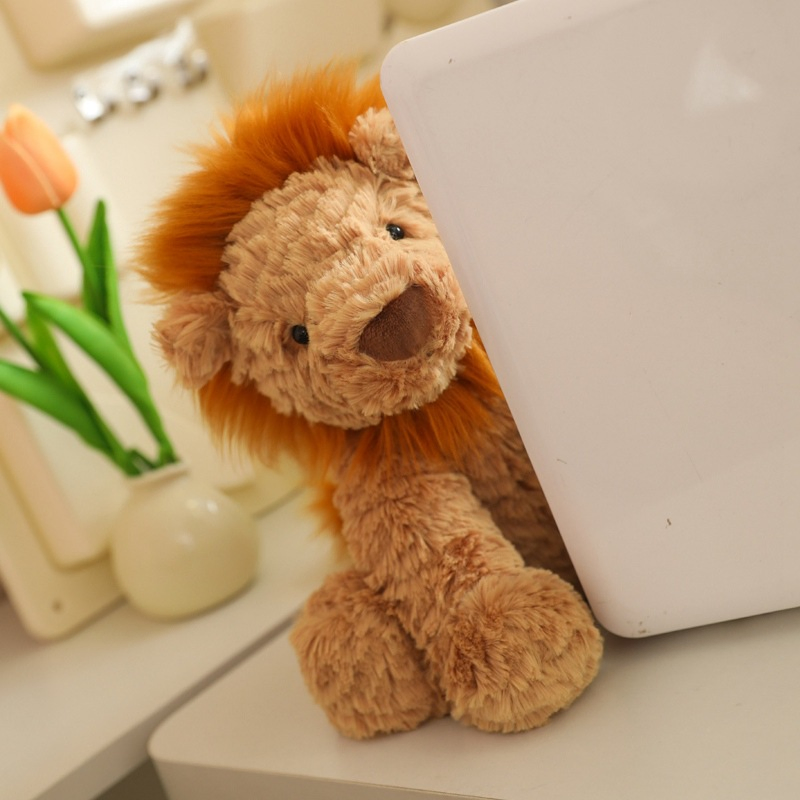 Preço de Atacado Pelúcia Personalizada para Crianças Bebês Brinquedos de Animais com Design Customizado Super Macio Fofinho Pelúcia Longa e Cuddly Leão Fábrica