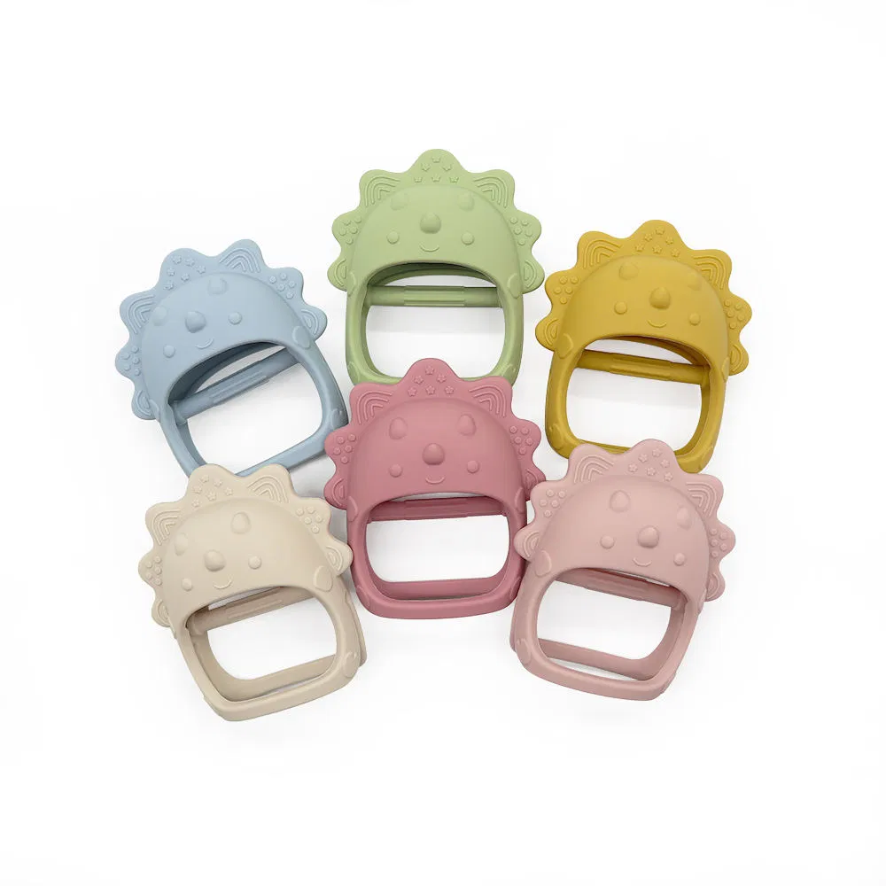 Luva de Mordedor Antiderrapante para Crianças, Brinquedo de Mastigar, Teether de Silicone para Bebês
