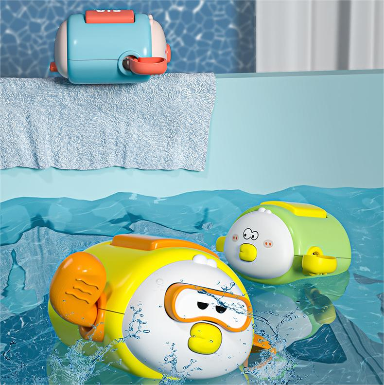 Brinquedo de banho para crianças, pato de verão, brinquedo de água com corda, barato e em forma de desenho animado