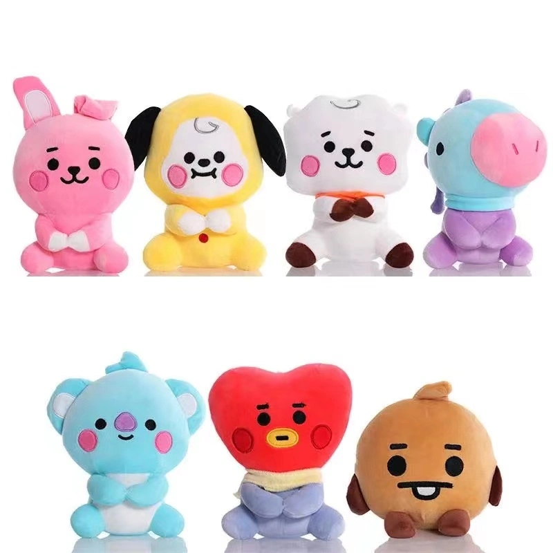 Bt21 Boneco de Pelúcia Kawaii Kpop Boneco de Pelúcia Animais de Pelúcia Boneco de Pelúcia Bangtan Boys Brinquedo de Cartoon Fofo Chaveiro de Pelúcia Presente para Crianças Brinquedos para Bebês